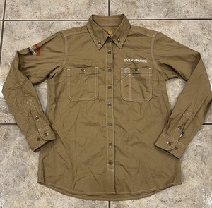 Women's Medium Carhartt FR Force Button‑Up Shirt CAT 2 Khaki Tan
