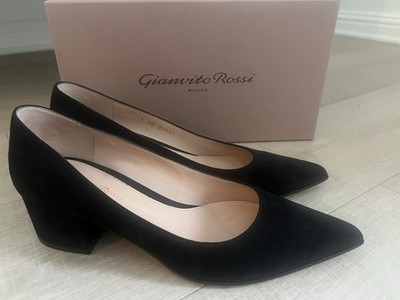 Gianvito Rossi Piper 45 black suede pumps 37 