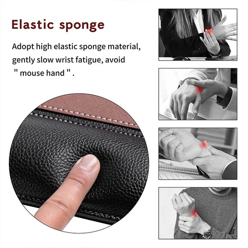 Hochwertiges Ergonomisches Mauspad Handgelenk Pad Pu Handballenauflage Anti-Rutsch Mausmatte 03 - Bild 6 von 7