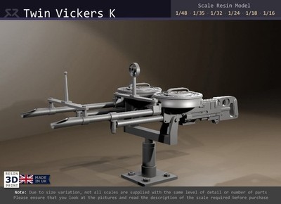 Twin Vickers K - 1/48, 1/35, 1/32, 1/24, 1/18, 1/16 Resinmodell