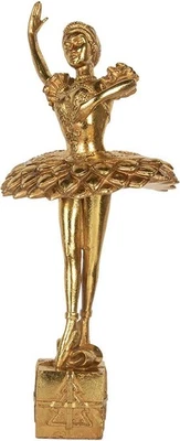 Clayre & Eef 6PR5418 Dekoration Ballerina 20x17x45 cm Goldfarben - Bild 1 von 4