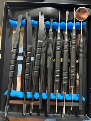 Dental Micro Periodontal Oral Surgery Instruments Kit Black 11 PCs High Quality