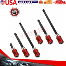 6 pc Quick Release Magnetic 1/4 Hex Shank Screwdriver Extension Holder Drill Bit