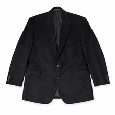 H. Freeman  Son Wool Sport Coat Blazer Black Two Button Made in USA