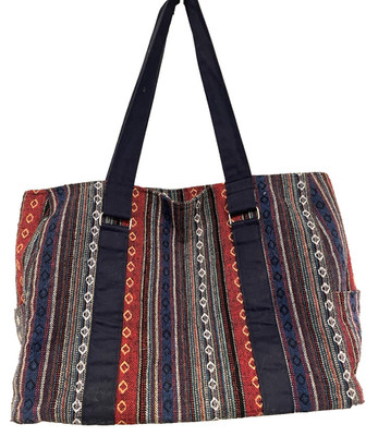 For Freedom by Sak Saum Large Boho Canvas Travel Bag