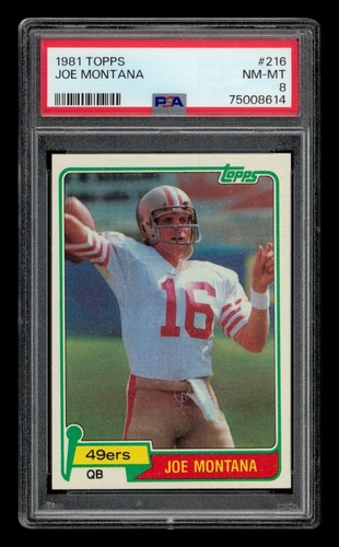 1981 Topps Set-Break #216 Joe Montana Rookie PSA 8 NM-MT