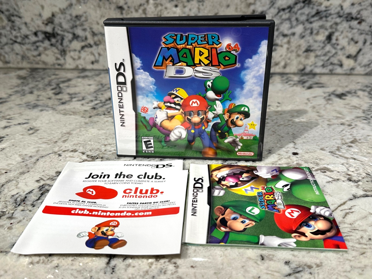 SUPER MARIO 64 DS - Nintendo DS 2004 - CASE & MANUAL/INSERTS ONLY