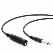 InstallerParts 10Ft 1/4" Mono Male to Female Audio Extension 10 Feet, Black