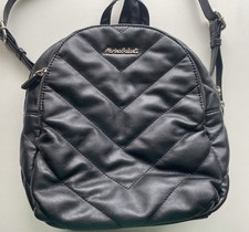 Marina Galanti Black Quilted Backpack Rucksack Travel Bag