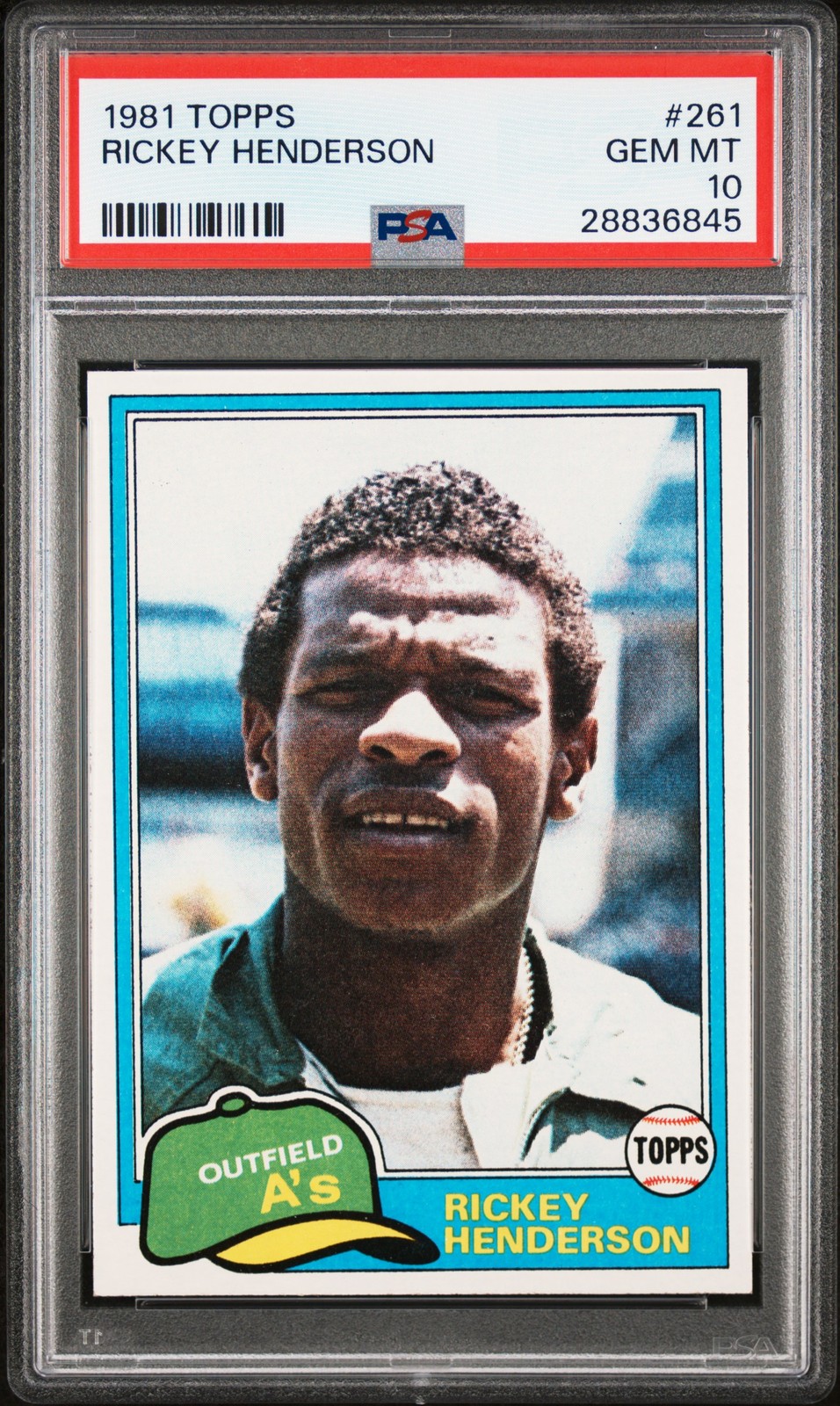 1981 TOPPS #261 RICKEY HENDERSON PSA 10