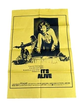 "It's Alive" - 1974 Original Poster Yellow Folded 27x41