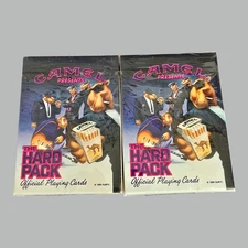 2 Decks Vintage Joe Cool Camal Playing Cards The Hard Pack 1991 Cigarette Advert