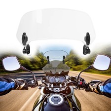 Motorcycle Motorbike Clip On Windshield Wind Screen Deflector Extension Spoiler