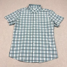 Mizzen + Main Shirt Mens Medium Trim Fit Plaid Leeward Collection Made in USA