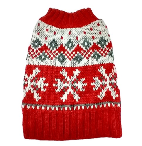 Dog Sweater MARTHA STEWART PETS Sz X-Small Nordic Print Knit Pullover w/ Buttons