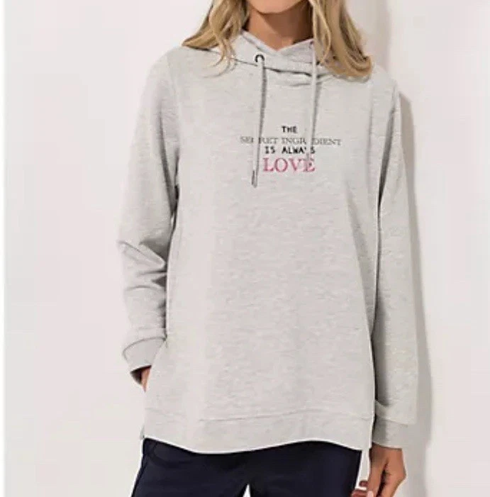 STRANDFEIN Sweatshirt mit Kapuze seitliche Schlitze leger weit. Gr.40. AL - Bild 3 von 4