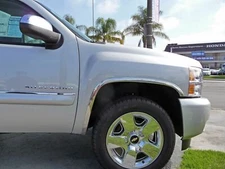 FOR 07-13 Chevy Silverado 1500 Chrome Stainless Steel Fender Trim Molding