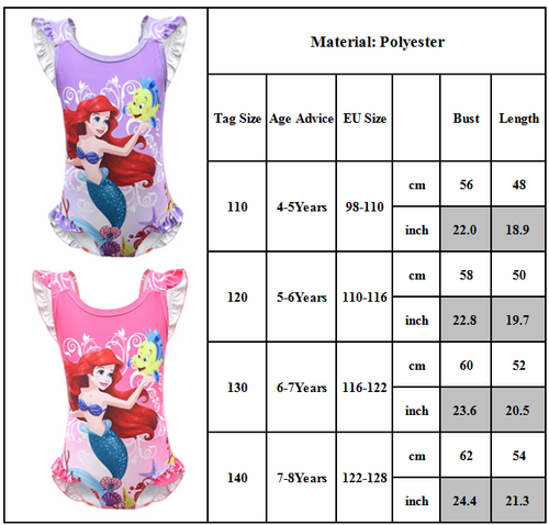 Kids Girl Cartoon Elsa Stitch Kuromi Print Beachwear Swimsuit Swimwear Monokini⊰ - Picture 8 of 61