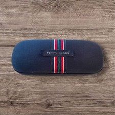 Tommy Hilfiger Dark Blue Fabric Covered Hard Sunglass/Glasses Case