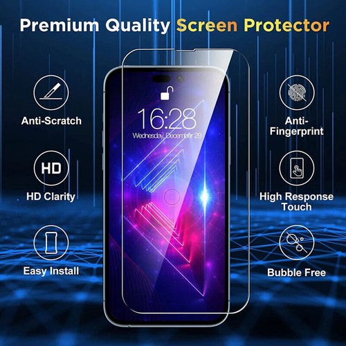 3X For iPhone 16 15 14 13 12 11 Pro Max Mini Tempered GLASS Screen Protector lot - Picture 15 of 17