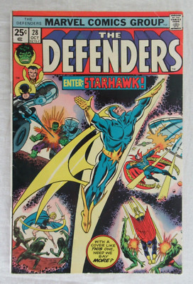 The Defenders #28 Volume 1 Marvel Comics 1975 1st Appearance Starhawk GOTG