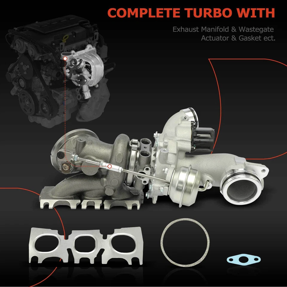 Turbocharger Left para Mercedes-Benz W212 E400 2015-2018 E450 C43 AMG RHF4 3.0L - Imagem 2 de 4