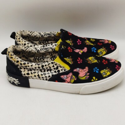 Spongebob SquarePants Mens Slip On Shoes Size Square Skate Sneakers