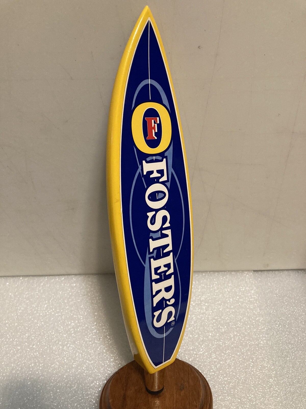 FOSTERS LAGER IMPORTED BEER 12 INCH SURFBOARD Draft beer tap handle