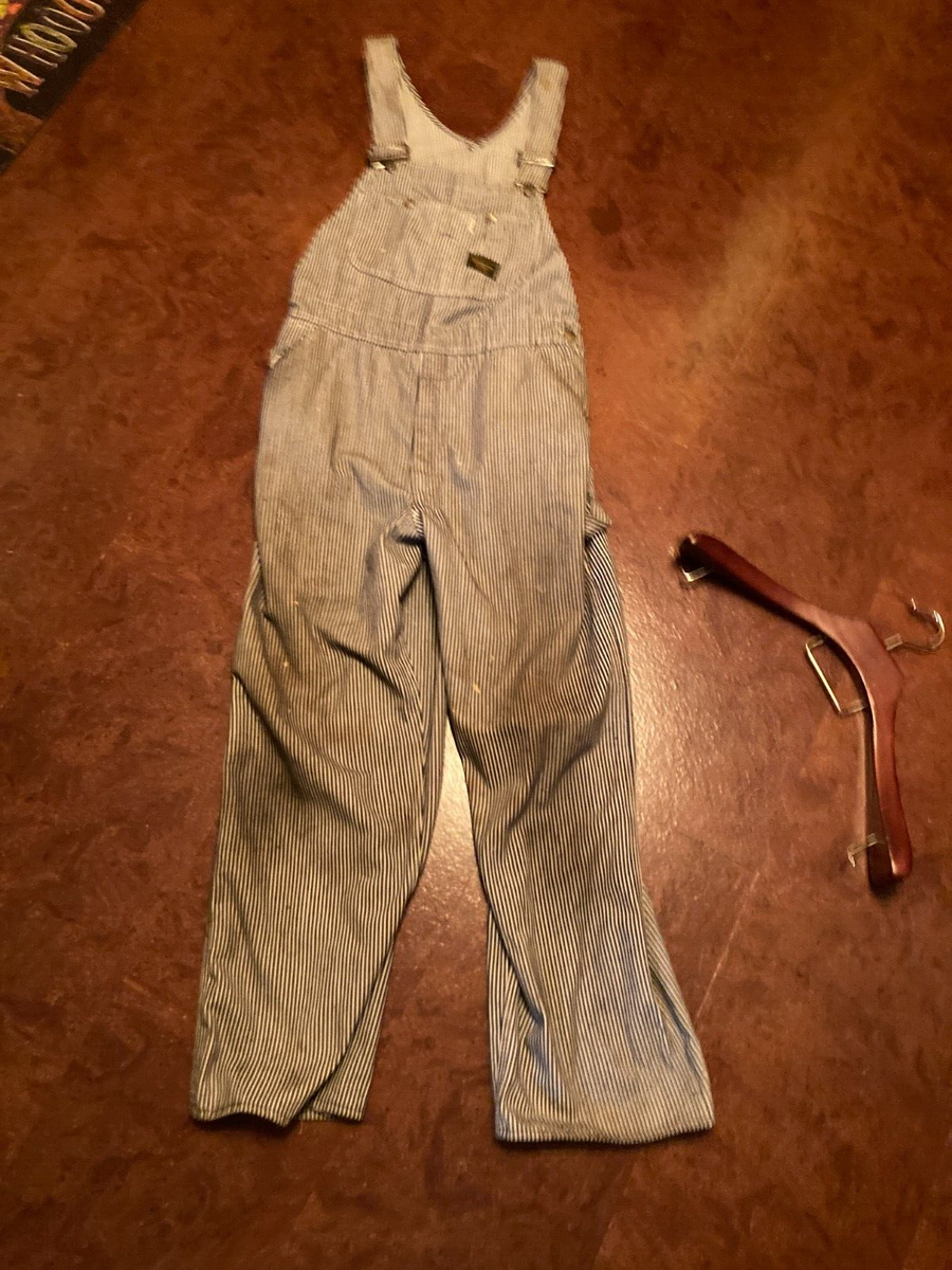 VTG 70 SEARS TRADEWEAR TRI BLEND HICKORY STRIPED OVERALLS VTG 70 SEARS TRADEWEAR TRI BLEND HICKORY STRIPED OVERALLS
