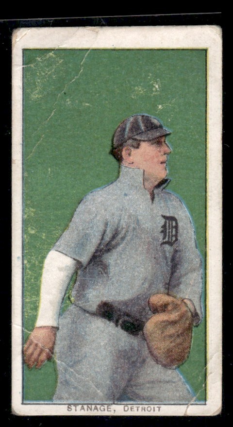 1909-11 T206 ~ Old Mill ~ Oscar Stanage Detroit Tigers