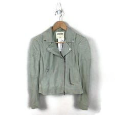L'agence Ryder Leather Jacket Xs Gray Suede Moto Zip Up Biker Women’s Nwt $1225