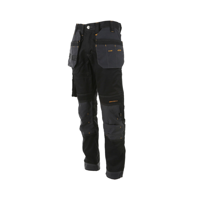 DeWalt Harrison Pro Stretch Holster Pocket Trousers Black/Grey 34"" L