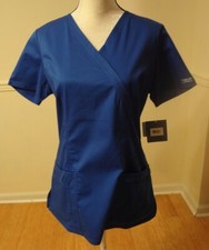 Cherokee Workwear Scrubs Premium Core STRETCH Mock Wrap Top Size Small