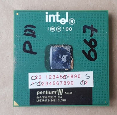 CPU Intel PENTIUM III MC 00 MALAY 667/256/133/1.65V L033A673-0481