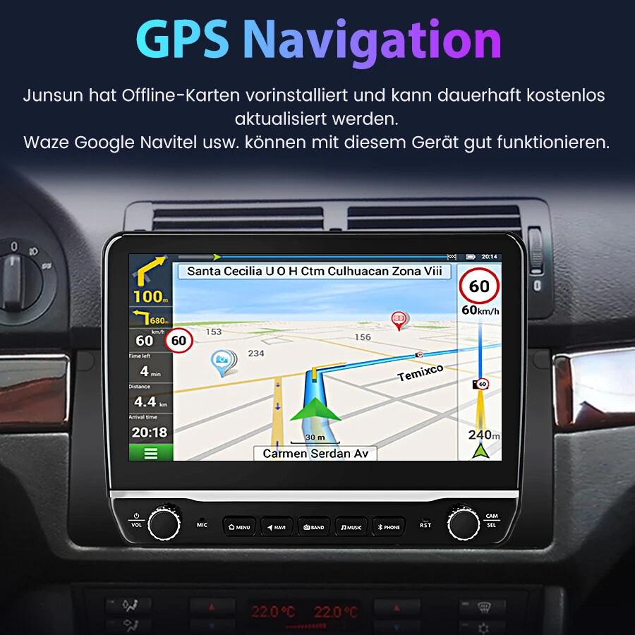 10.1'' 32G Android 13 Autoradio Navi Für BMW E53 E53 X5 E39 GPS WIFI CarPlay DAB - Bild 4 von 4