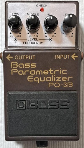 Boss PQ-3B Bass Parametric Equalizer Pedal Tested Working Japan Vintage Effects