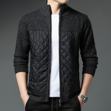 Men's Jacket Winter Thick Sweaters Warm Zipper Cardigan Sweatercoat
