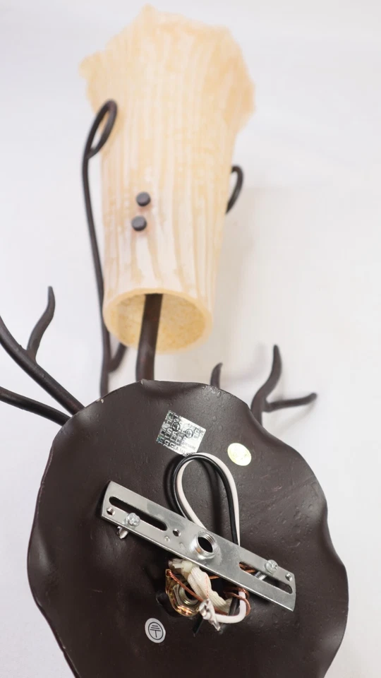 Iron Single Wall Lamp Sconce Light Fixture with White Glass Shade A111-1WW - Image 3 of 4