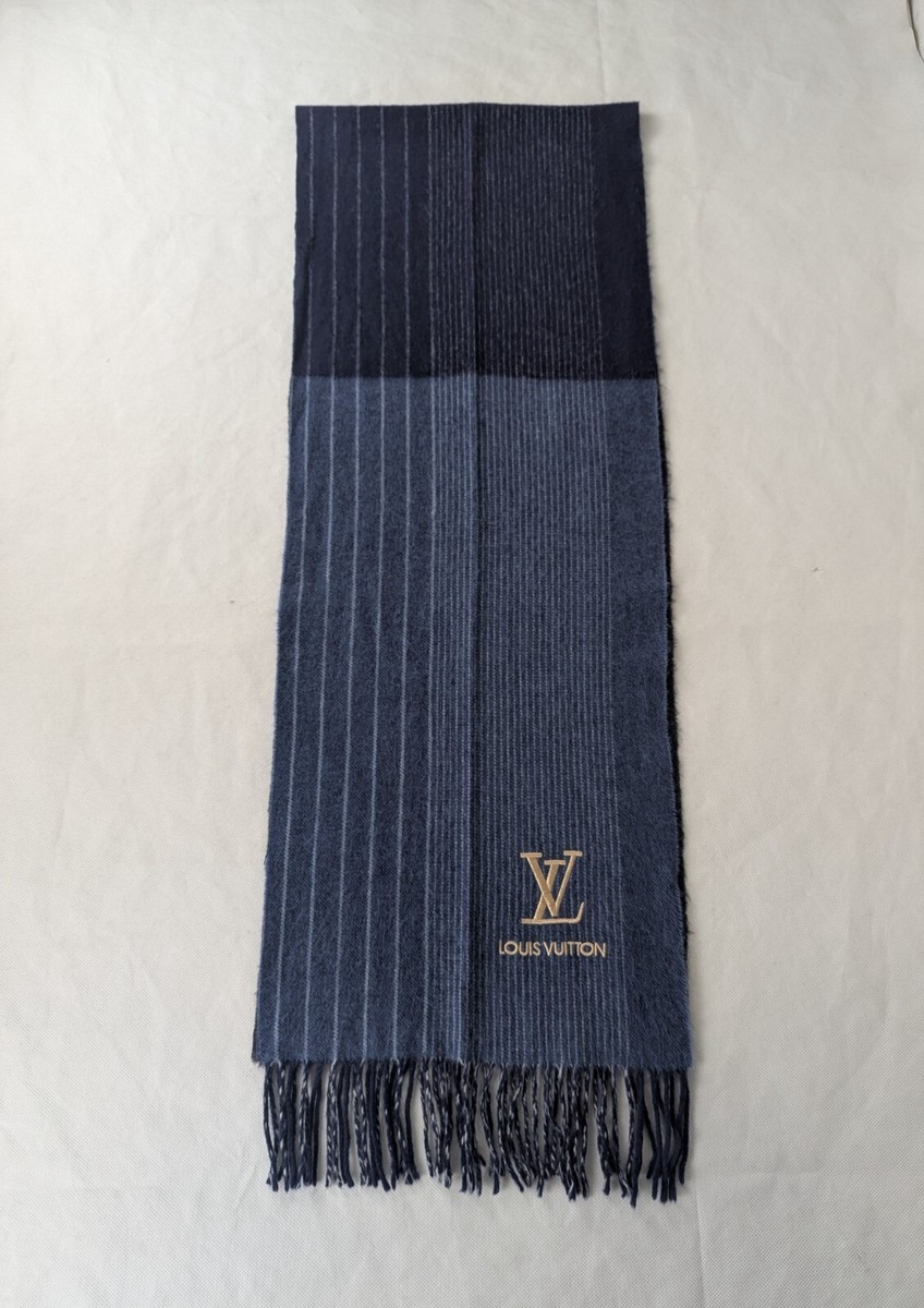 Louis Vuitton LV Logo Genuine Vintage Scarf 100% Cashmere Made in