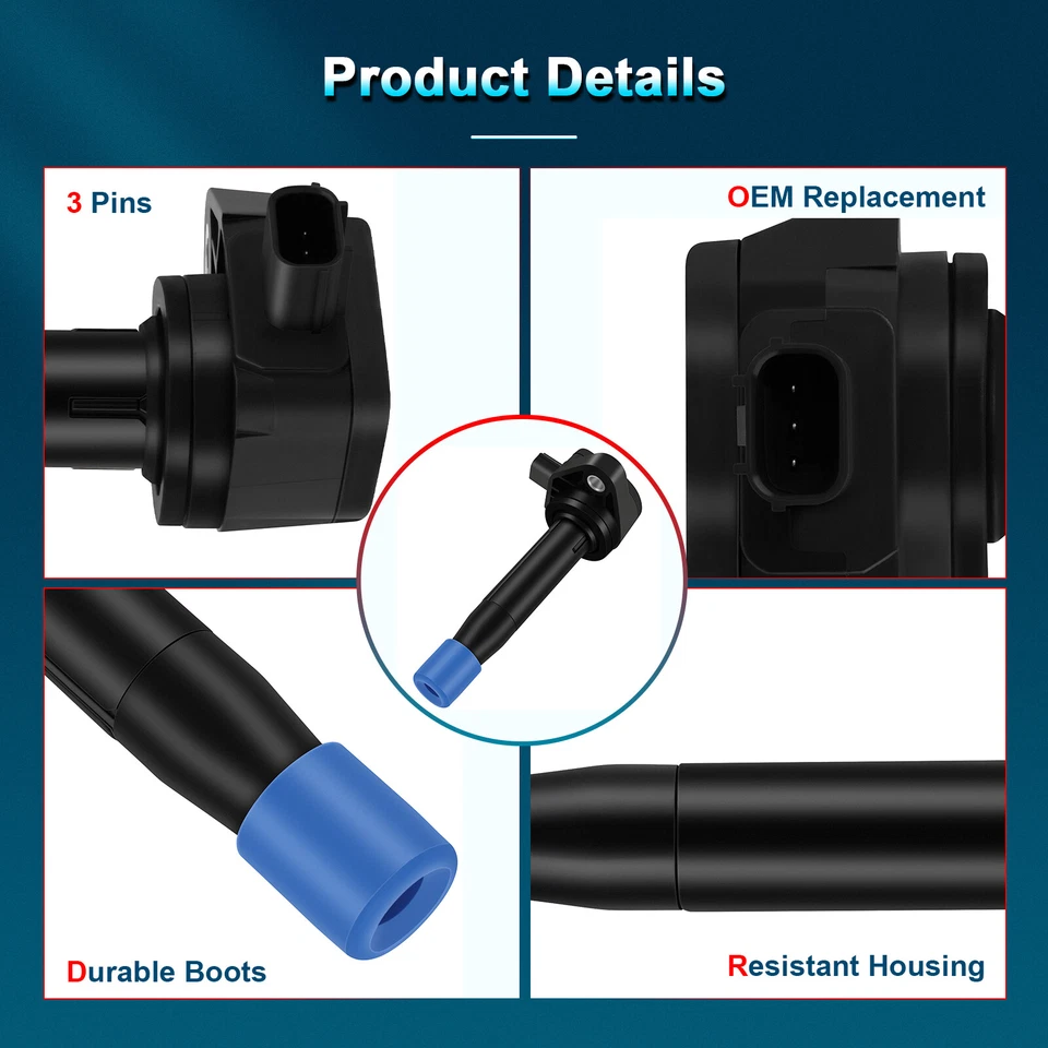 6 Ignition Coil Pack For 2009-2012 Honda Ridgeline Pilot Accord V6 3.5L UF603 - Image 3 of 4