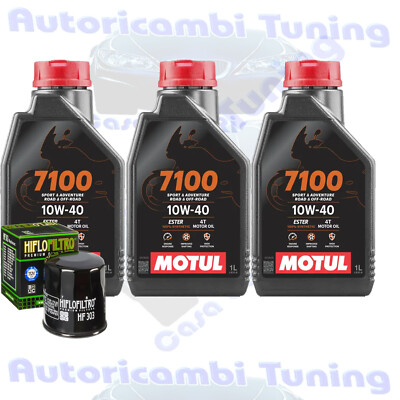 Inspektionskit Öl Motul 7100 10W40 für Kawasaki ZR400 D1 Xanthus Japan