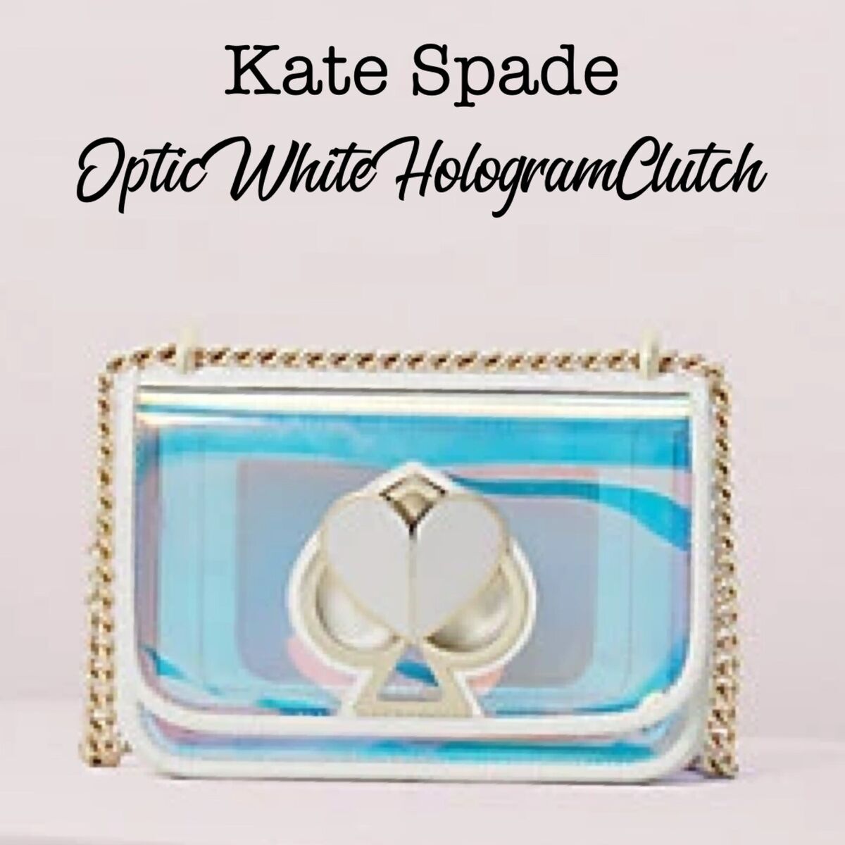 Kate Spade Nicola Chain Bag Iridescent Opticwhite Heart Kate Spade Nicola Chain Bag Iridescent Opticwhite Heart