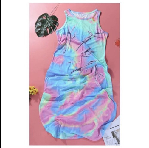 NWOT Tie-Dye Maxi Dress Colorful - Bild 2 von 11