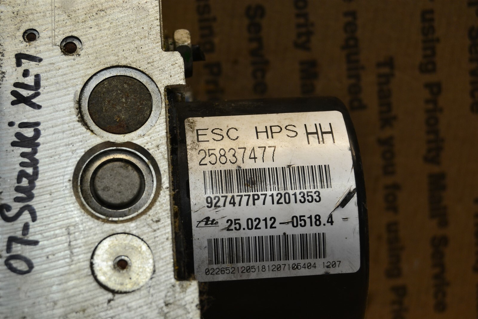 2007-2009 Suzuki XL7 ABS Pump Control OEM 25837477 Module 617-9D2  