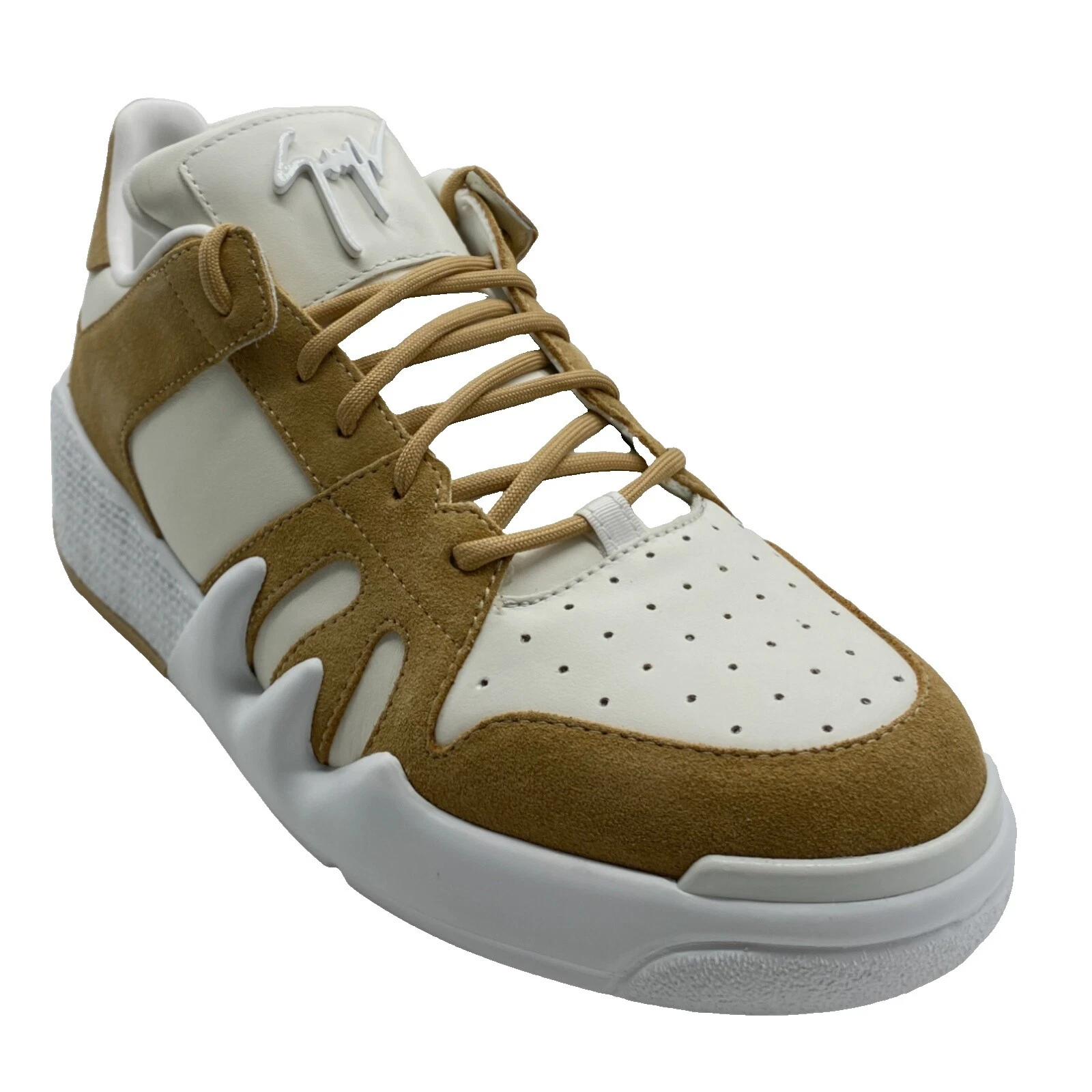 Animal Print Leather Upper White Casual Shoes for Men