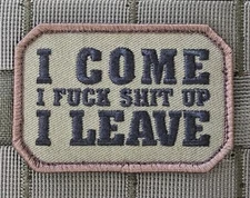 MSM I COME MILSPEC MONKEY FOREST PARTY HARD ARMY TACTICAL HOOK MORALE PATCH