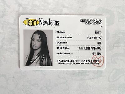 タレントカード newjeans NewJeans Student Id Minji Photo Card Official Kpop | eBay