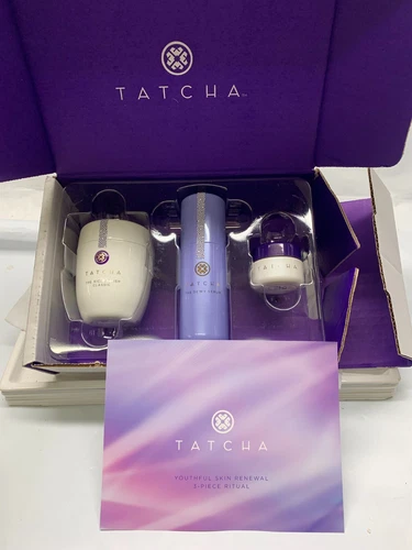 Tatcha Youthful Skin Renewal 3 pc Ritual Gift Set*New -BOX DAMAGE