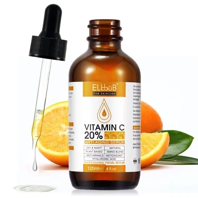 Gesichtsserum mit Vitamin C und E Hyaluronsäure Anti Aging Falten Vegan 120ml - Bild 1 von 4