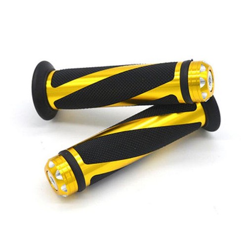 NICOLIE Embouts De Guidon Moto 22mm 7/8" - Bouchons Barre Aluminium CNC Bleu, Protection Anti-Choc